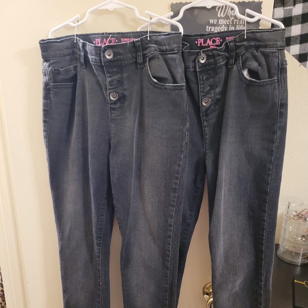 2 Pair Girl's Skinny Jeans. Size 12. BRAND NEW!